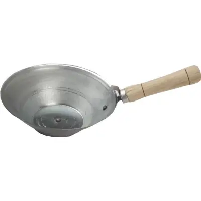 Cancioc din otel zincat, maner din lemn