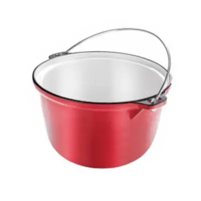 Ceaun Randalinat emailat rosu 4L, 22 cm