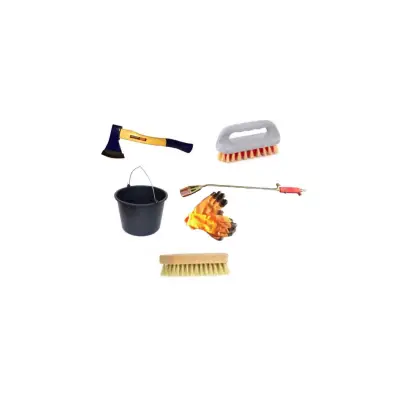 Arzator porc pe gaz + Manusi vatuite + Galeata universala 12l + 2 bucati Perie Porc + Topor 800gr