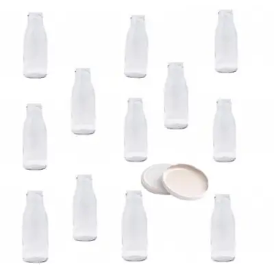 Borcane, sticla 250 ml x 12 + 12 x Capace