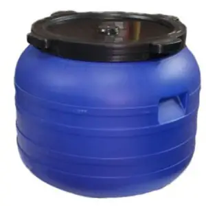 Butoi plastic 100 L cu capac si manere 52x45cm