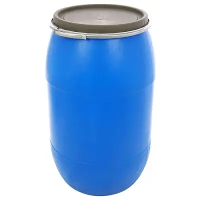 Butoi plastic 85 litri (bidon) cu cerc metalic