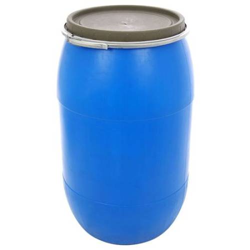 Butoi cu cerc metalic 120 L ,plastic + presa rotunda muraturi 45cm + Teava pentru suflat