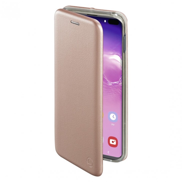Husa de protectie Flippy compatibila cu Apple iPhone 12 Mini Magnet Book Case Roz-Auriu