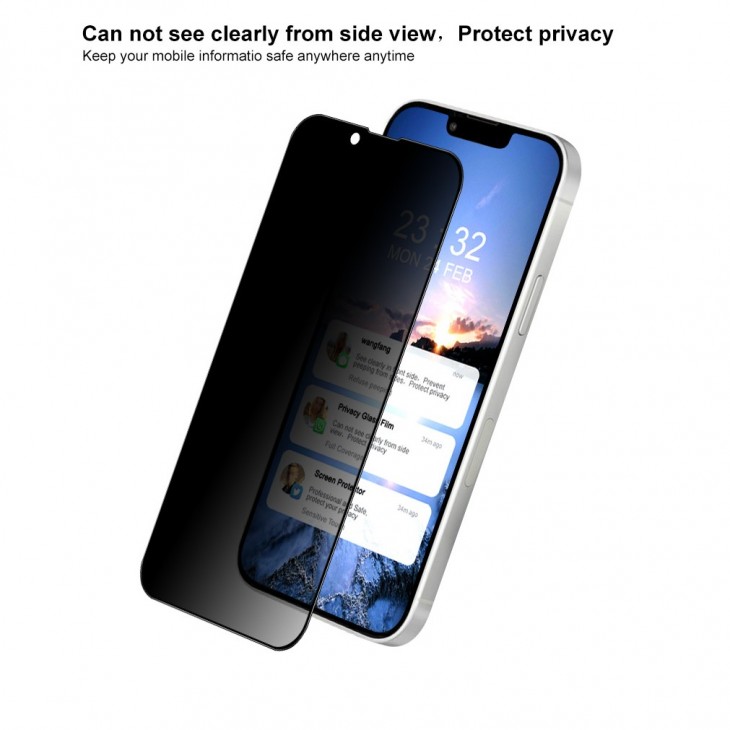 Folie Sticla securizata Flippy® compatibila cu Samsung A22 5G Full Glue Privacy Negru