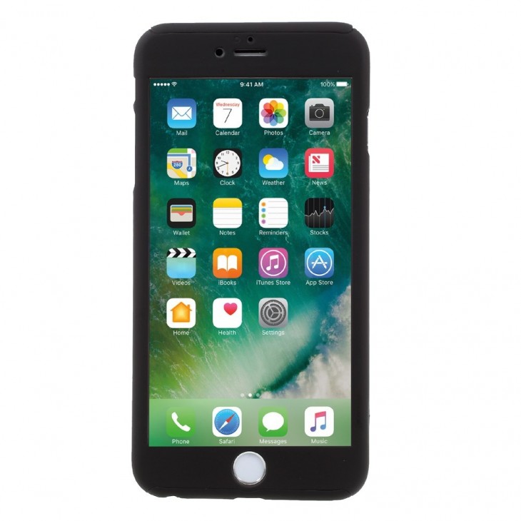 Husa Apple iPhone 6 Plus/6S Plus Full Cover 360 Negru + Folie de protectie