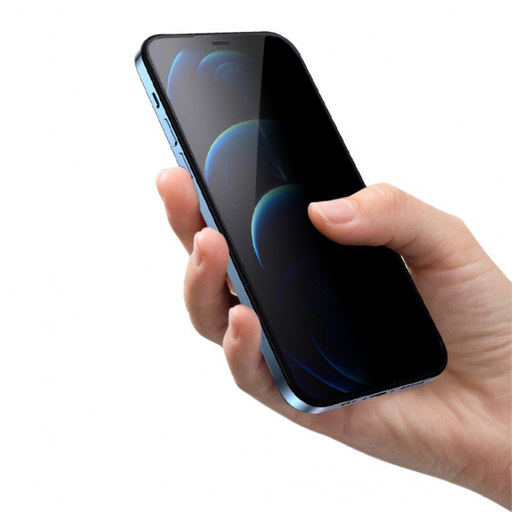 Folie Sticla Flippy compatibila cu Apple iPhone SE 2020/7/8 Full Glue Privacy Negru