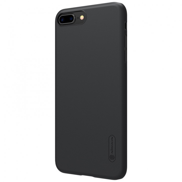 Husa Apple iPhone 8 Plus Nillkin Frosted Shield Negru + Folie de protectie
