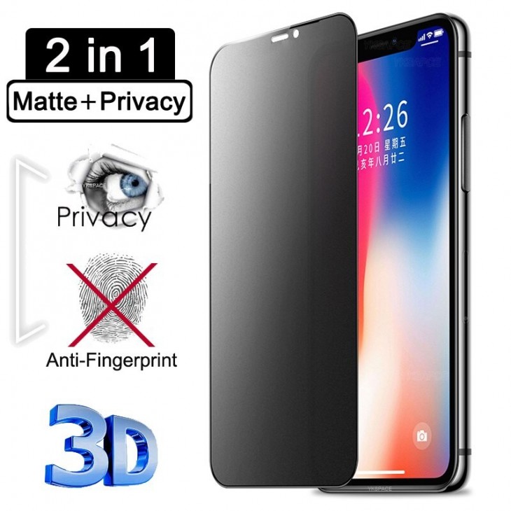 Folie protectie Flippy pentru iPhone 14, Sticla securizata, temperata, duritate 9H, Privacy Matte 360, Transparenta, Protectie Completa