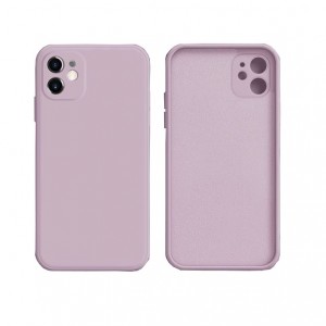Husa pentru Apple iPhone 14 Plus Flippy, Liquid Silicone, cu Microfibra pe interior, Protectie Antisoc, Grass purple, Mov