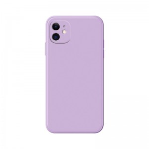 Husa pentru Apple iPhone 14 Pro Flippy, Liquid Silicone, cu Microfibra pe interior, Protectie Antisoc, Grass purple, Mov