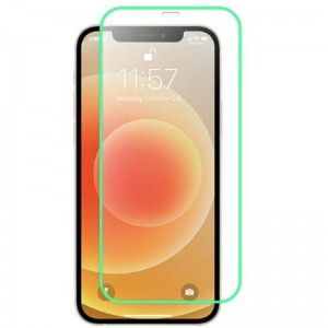 Folie Sticla Securizata Flippy,  Luminous, compatibila cu Apple iPhone 13 Pro, Margine fosforescenta verde
