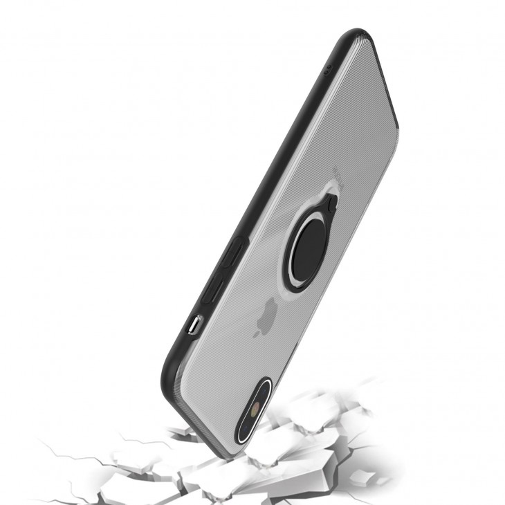 Husa Apple iPhone 7 Armor Ring cu inel magnetic Transparent