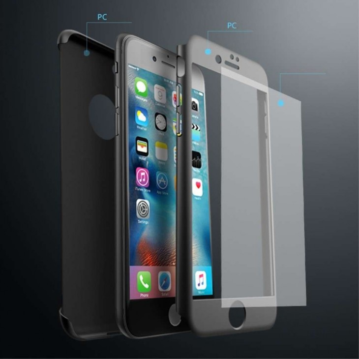 Husa Apple iPhone 11 Pro, Full Cover 360, Negru + Folie de protectie