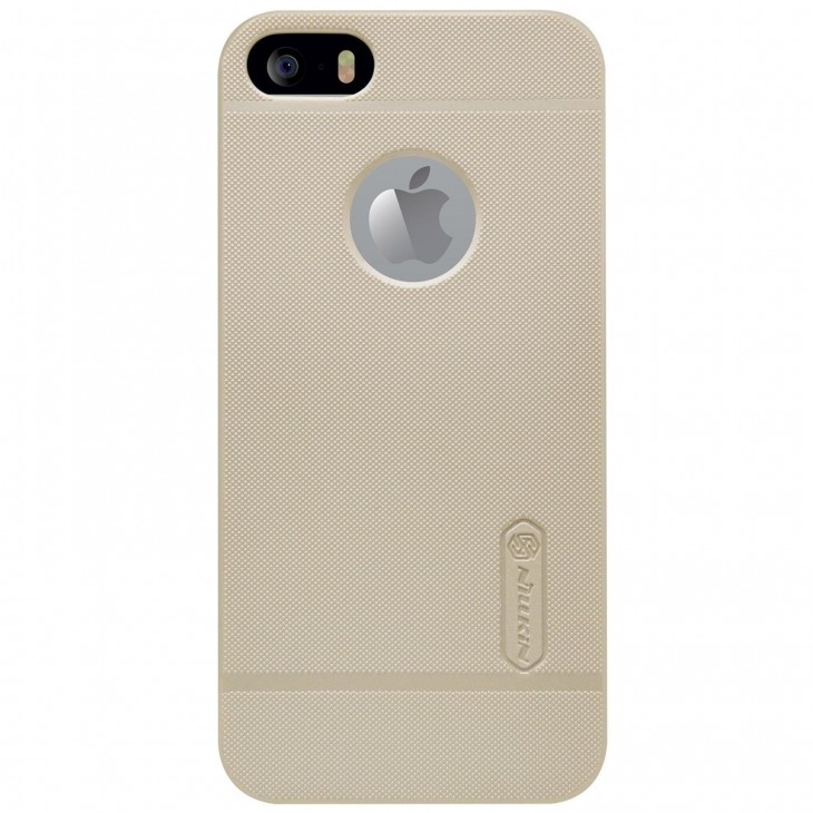 Husa Apple iPhone 5/5S/SE Nillkin Frosted Shield Auriu + Folie de protectie