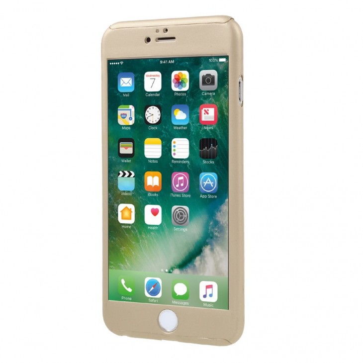 Husa Apple iPhone 6/6S Full Cover 360 Auriu + Folie de protectie