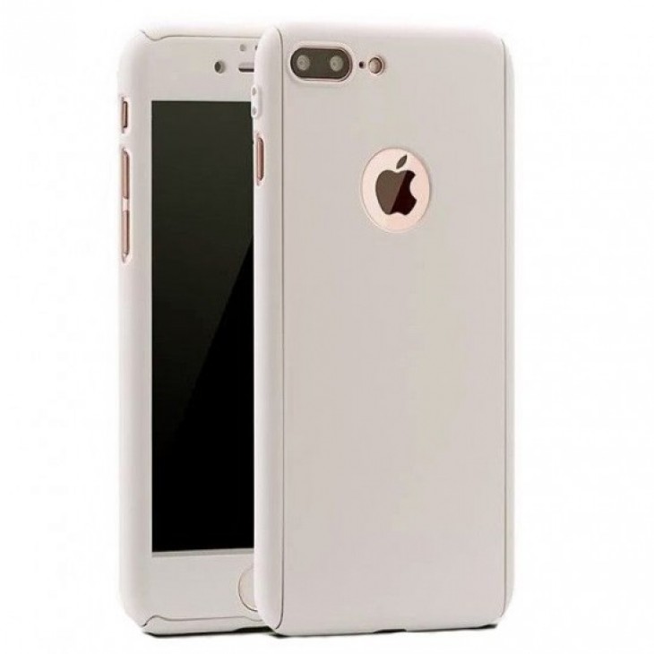 Husa Apple iPhone 7 Premium Full Cover 360 Argintiu + Folie Cadou