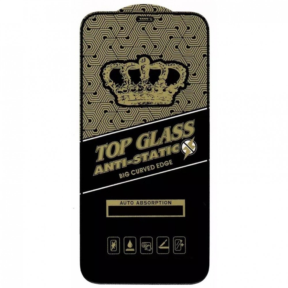 Folie Sticla securizata electrostatica Flippy pentru iPhone XS Max / 11 Pro Max, Sticla ESD, Top Glass, Anti-static, Negru