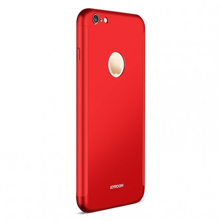 Husa Apple iPhone 6/6S 6 Joyroom (Fata + Spate) Rosu + Folie de protectie