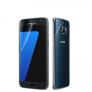 Folie Plastic Samsung Galaxy S7 Edge Fata-Spate Transparent