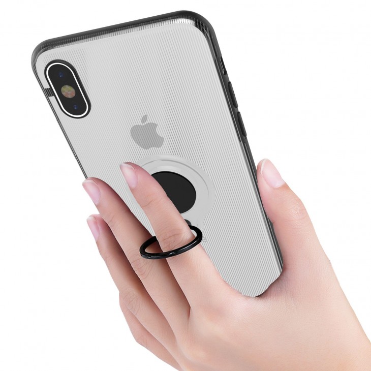 Husa Apple iPhone 6 Armor Ring cu inel magnetic Transparent