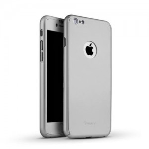 Husa Apple iPhone 7 Joyroom (Fata + Spate) Argintiu + Folie de protectie
