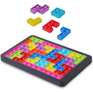 Joc antistres din silicon, Flippy, Pop It Now and Flip It, Puzzle Blocks, Multicolor