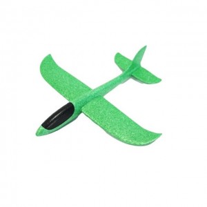 Avion planor din polistiren in punga , lungime 47 cm , Verde , Flippy