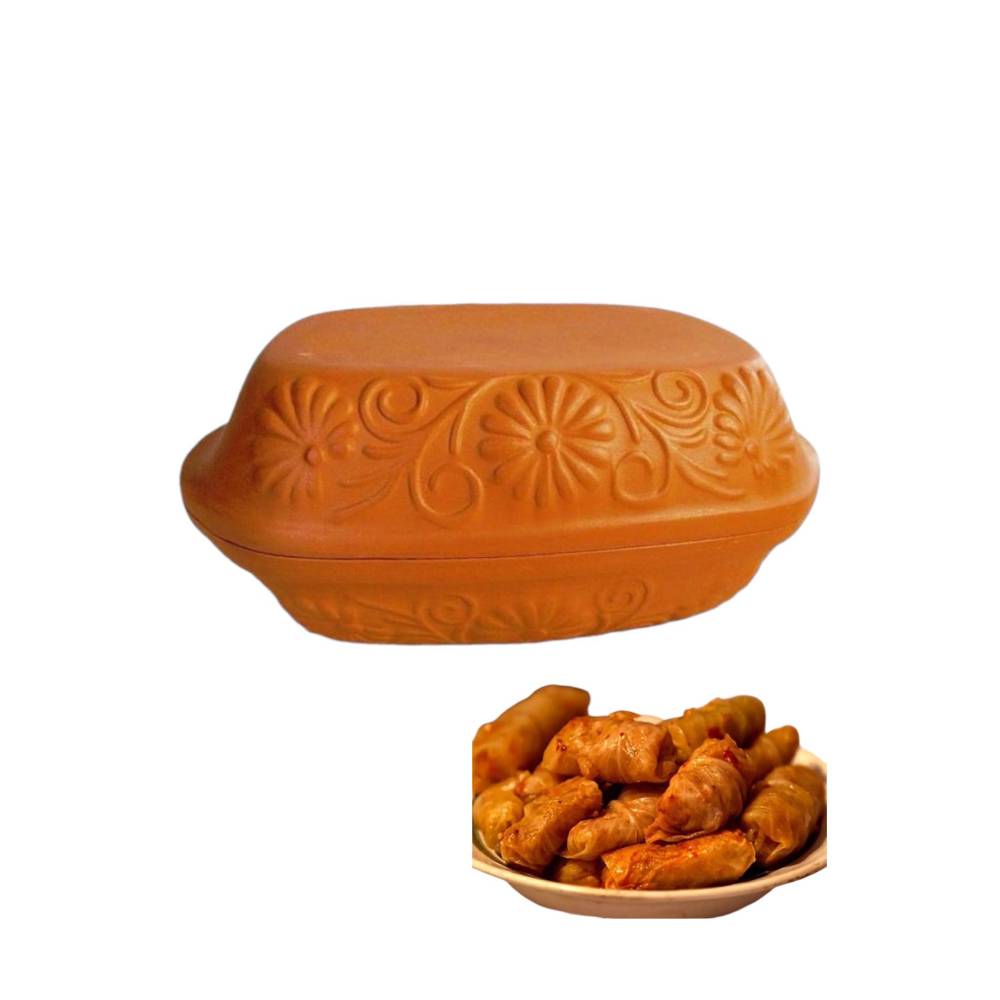 Oala din Lut cu capac pentru sarmale 5 L, 38x27x16cm Oala din Lut cu capac pentru sarmale 5 L, 38x27x16cm