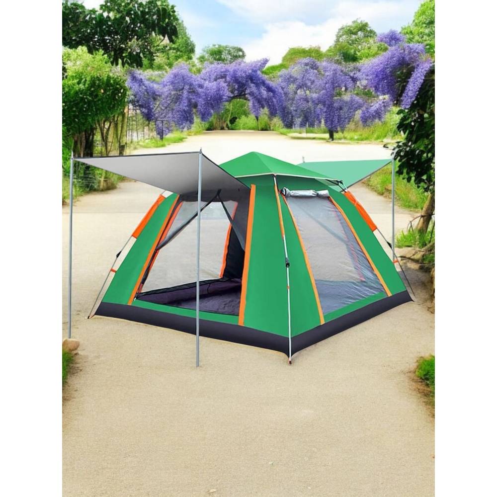 Cort camping 4 persoane 200x200x150cm Verde Cort camping 4 persoane 200x200x150cm Verde