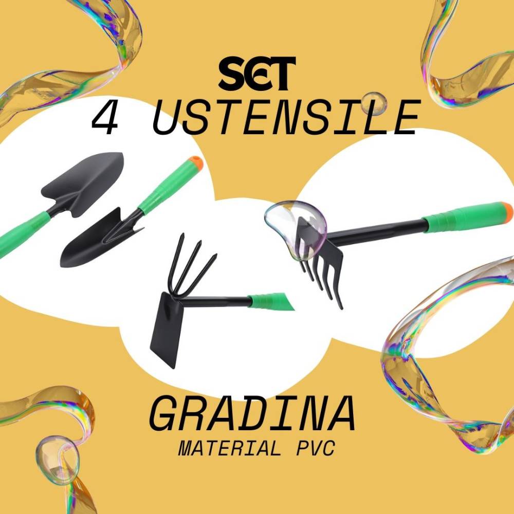 Unelte pentru plantare si ingrijire plante 31.5x8.5cm 4 buc/set Unelte pentru plantare si ingrijire plante 31.5x8.5cm 4 buc/set