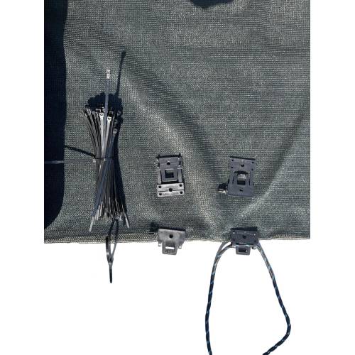 Clips fixare plasa de umbrire, 50buc + Coliere plastic negre 4x150mm, 100buc Clips fixare plasa de umbrire, 50buc + Coliere plastic negre 4x150mm, 100buc