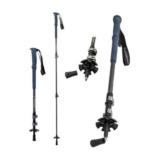 Bat trekking reglabil Gri 62-135cm