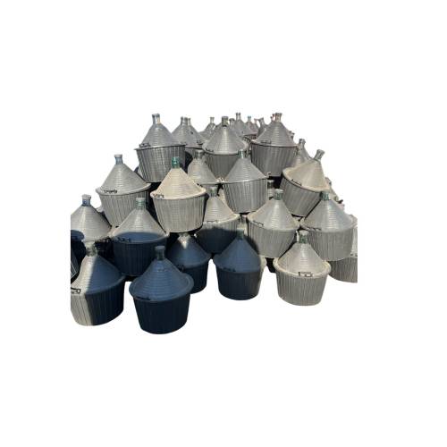 Damigeana 10 L din sticla in cos din plastic negru, cu dop Damigeana 10 L din sticla in cos din plastic negru, cu dop