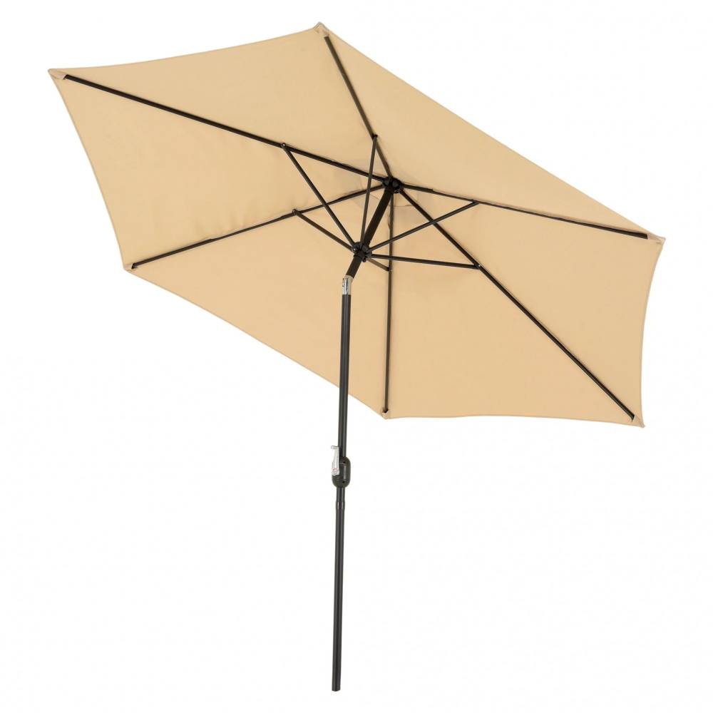 Umbrela rotunda de soare pentru terasa crem 2.7m diametru Umbrela rotunda de soare pentru terasa crem 2.7m diametru