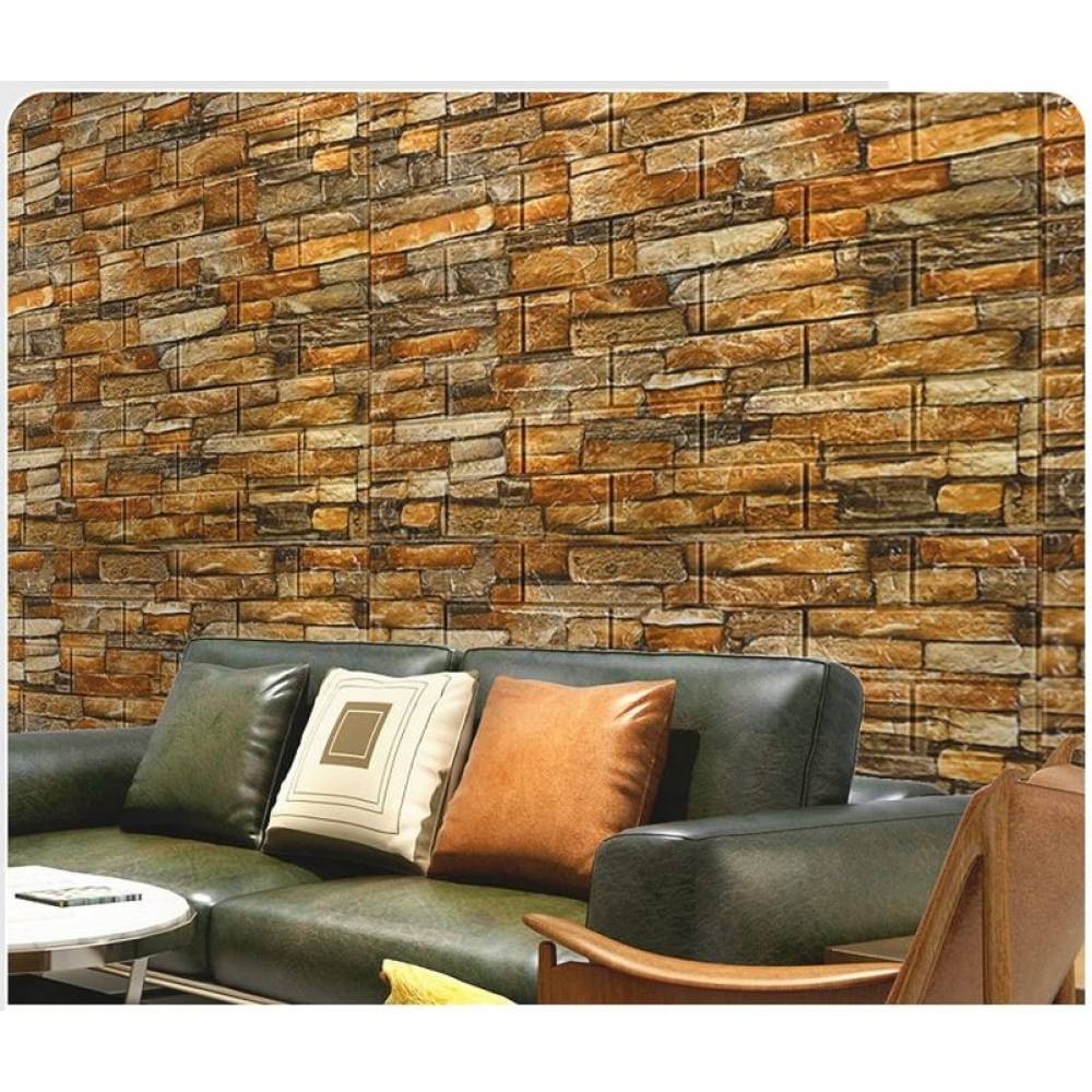 Tapet 3D autoadeziv, 70x77cm, Model Caramida, Patra Galbena, 10buc/set Tapet 3D autoadeziv, 70x77cm, Model Caramida, Patra Galbena, 10buc/set