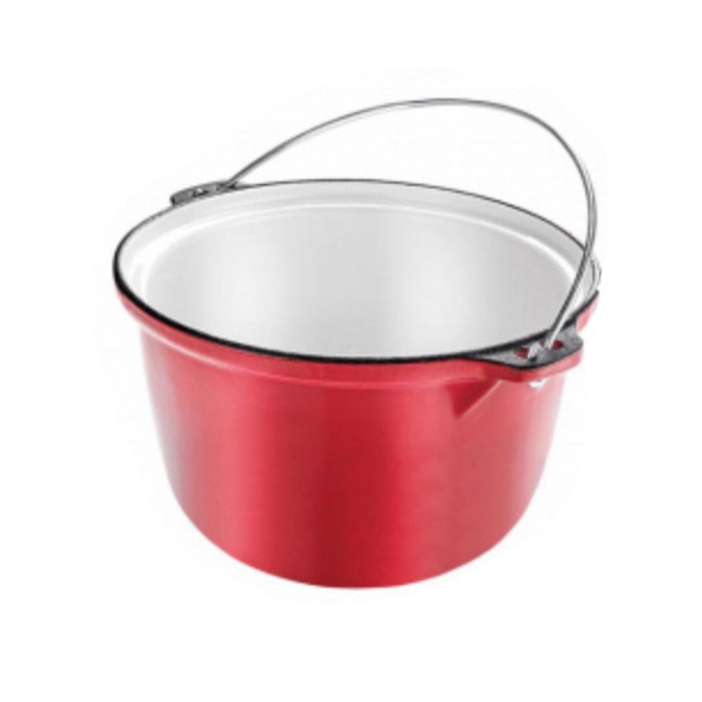 Ceaun tabla emailata 5L + Trepied pentru ceaun + Lingura 35cm Ceaun tabla emailata 5L + Trepied pentru ceaun + Lingura 35cm