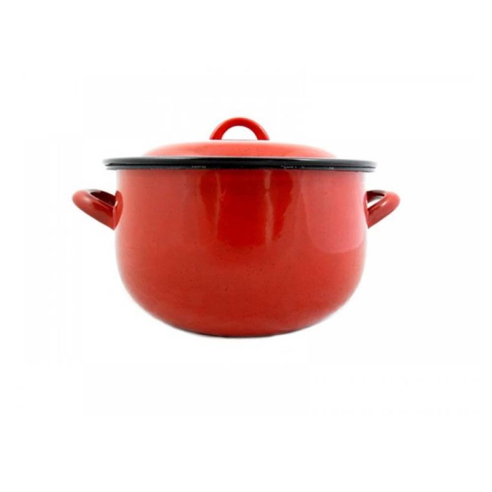 Cratita emailata bombata, 3.5 L, cu capac Cratita emailata bombata, 3.5 L, cu capac