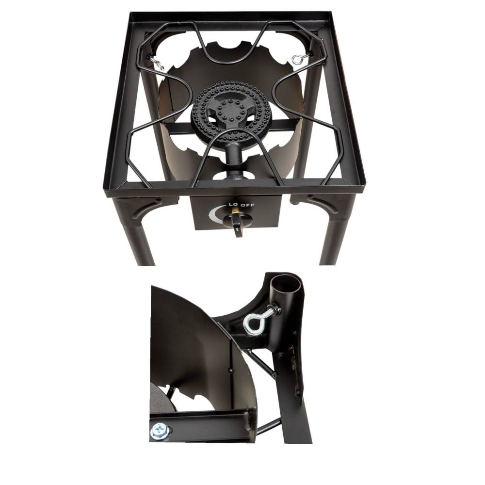 Pirostrie trei focuri cu suport tip masca, 74cm Pirostrie trei focuri cu suport tip masca, 74cm