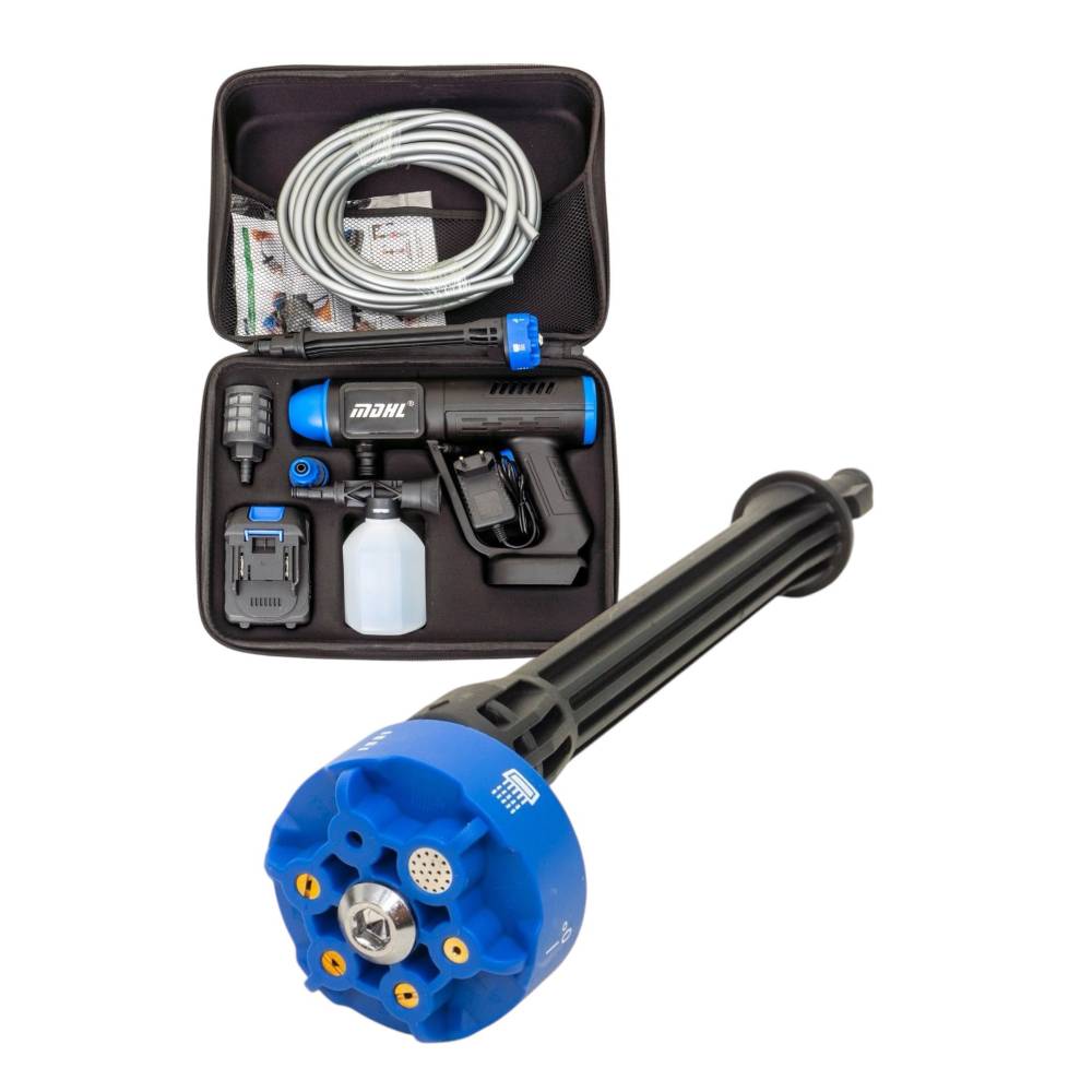 Pistol spalat cu presiune, acumulator si furtun 10m Pistol spalat cu presiune, acumulator si furtun 10m