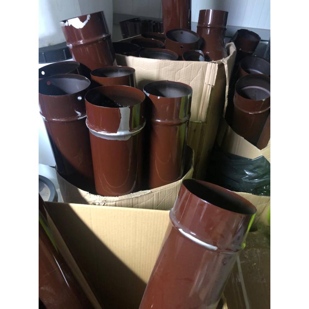 Burlan Emailat Pentru Soba 90cm/130mm (smalt sarit) Burlan Emailat Pentru Soba 90cm/130mm (smalt sarit)