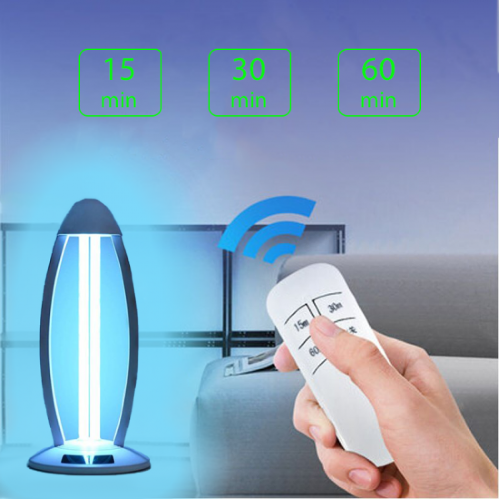 Lampa UVC si Ozon, germicida, cu telecomanda, 38W Lampa UVC si Ozon, germicida, cu telecomanda, 38W