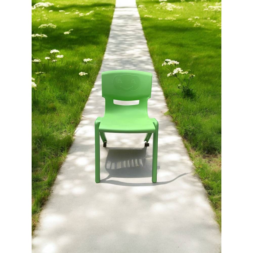 Scaun copil gradinita din plastic, verde Scaun copil gradinita din plastic, verde