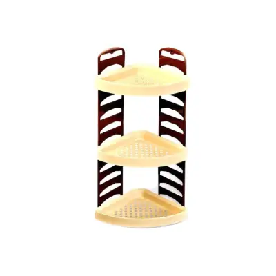 Coltar pentru baie, material plastic, culoare bej / maro , dimensiune 60 x19 cm