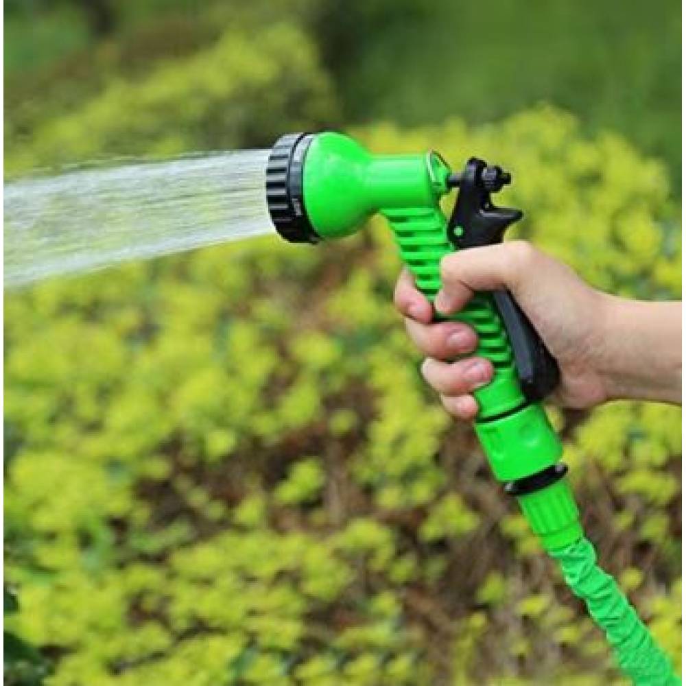 Furtun gradina extensibil, apa, 10 x 60 m, pistol inclus, verde Furtun gradina extensibil, apa, 10 x 60 m, pistol inclus, verde