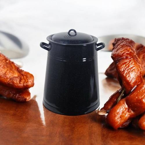 Garnita emailata neagra/bidon untura 20 L Garnita emailata neagra/bidon untura 20 L