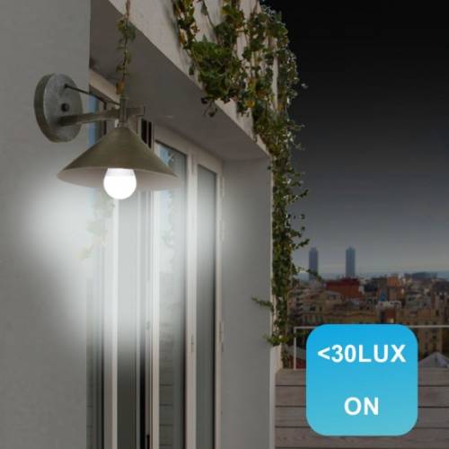 Bec LED cu Fotocelula, model glob A60, 9W=85W, 6400k, lumina rece