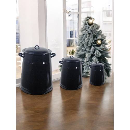 Garnita emailata neagra/bidon untura 20 L Garnita emailata neagra/bidon untura 20 L