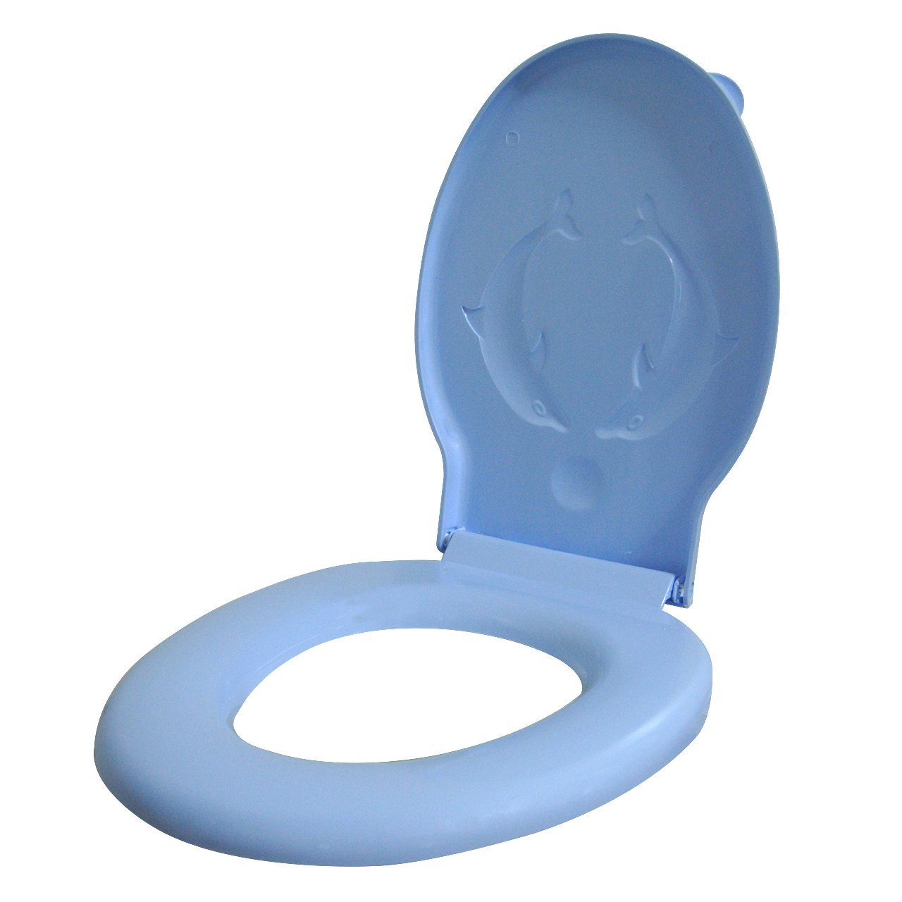 Capac WC universal din plastic blue cu delfini